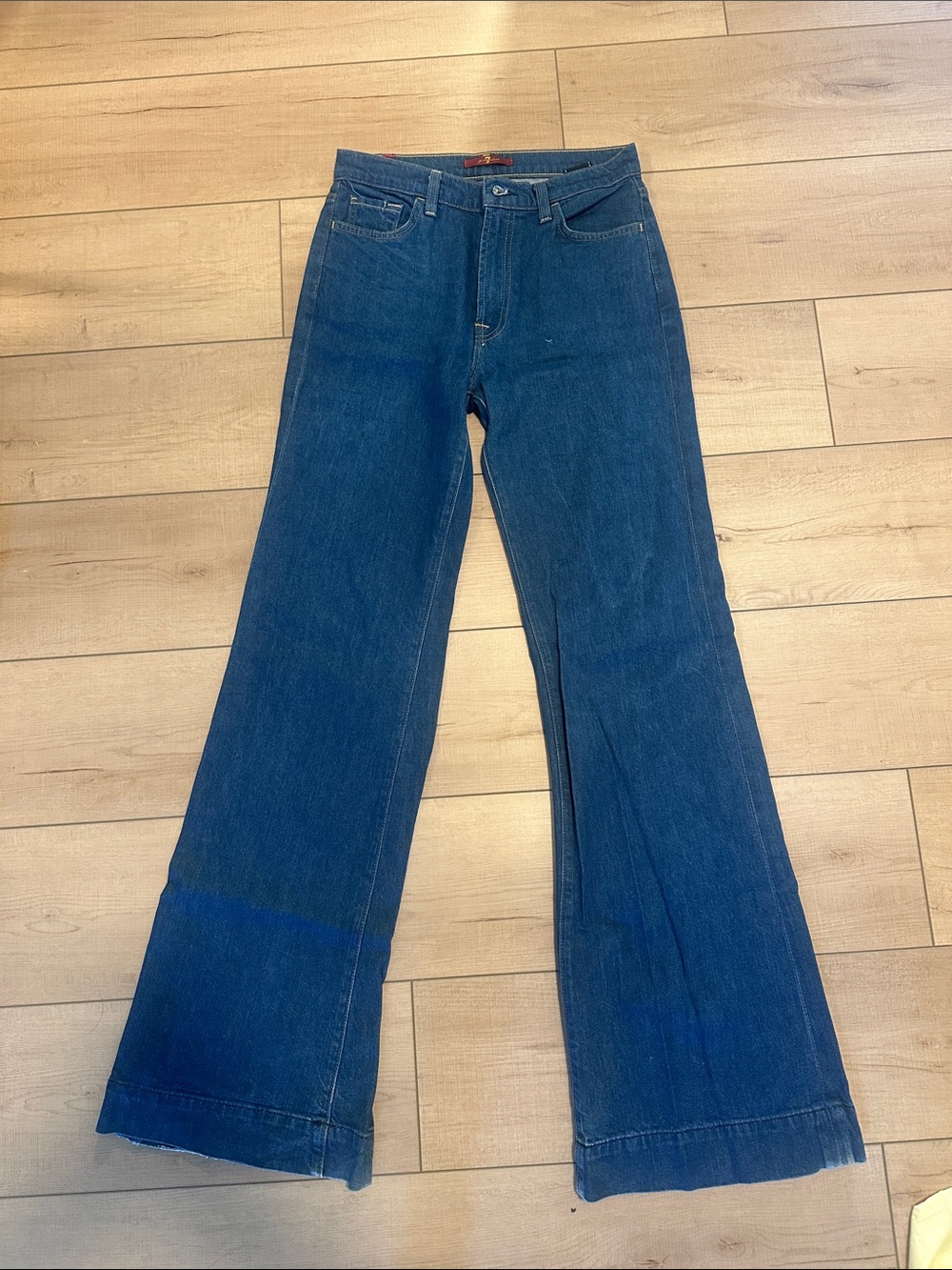Classic High-Rise Wide-Leg Jeans in Dark Blue